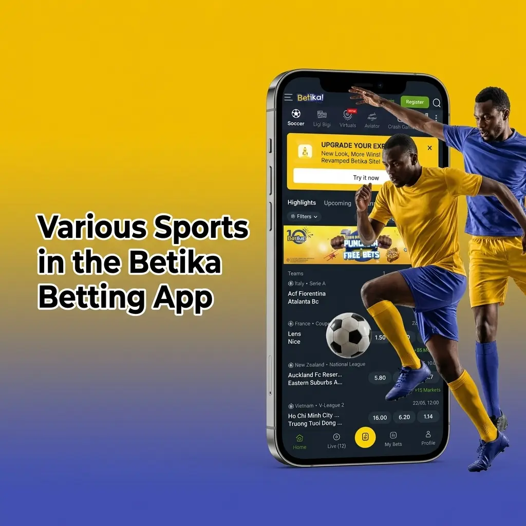 Betika app sports betting options including football, basketball, tennis, rugby, cricket, eSports and more